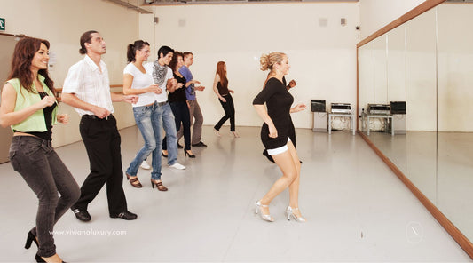 Group of People Practicing Salsa